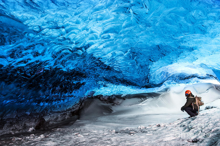 Glacier ice cave of Iceland Photograph by Anna Om