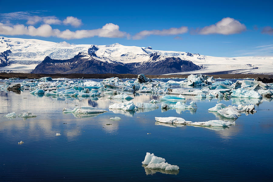 Mountain Photograph - Glacier lagoon in Iceland by Matthias Hauser