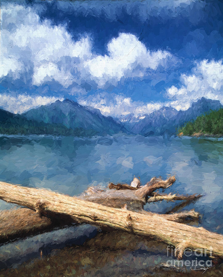 Glacier National Park Painting - Glacier Lake by Vance Fox