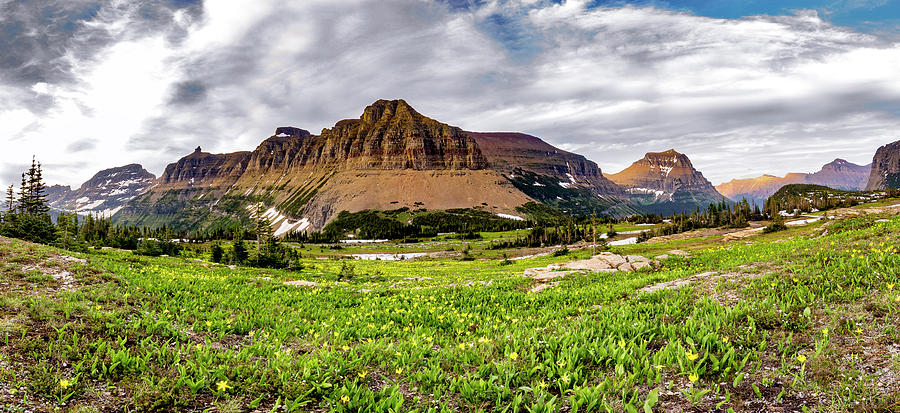 Glacier National Park Panorama  Photograph by Donald Pash