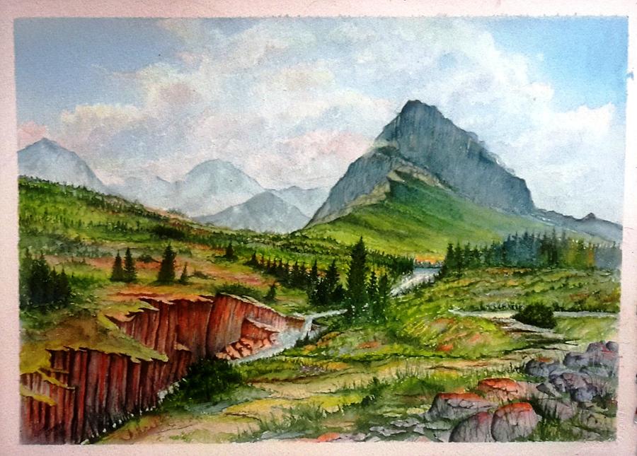 Glacier National Park  Painting by Richard Benson