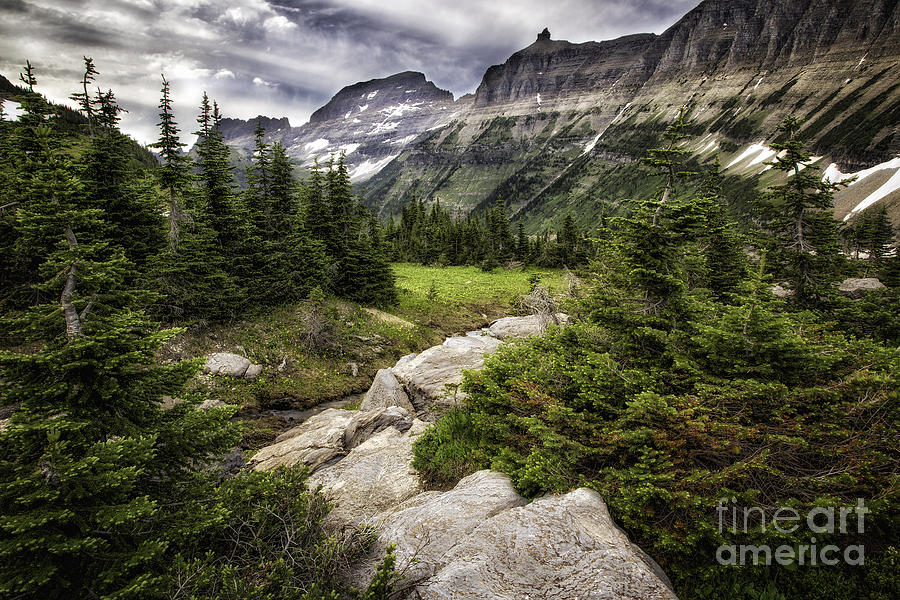 Mountain Photograph - Glacier National Park Scene 4 by Timothy Hacker