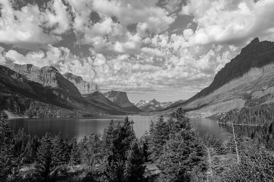 Glacier National Park St Mark Black and White  Photograph by John McGraw