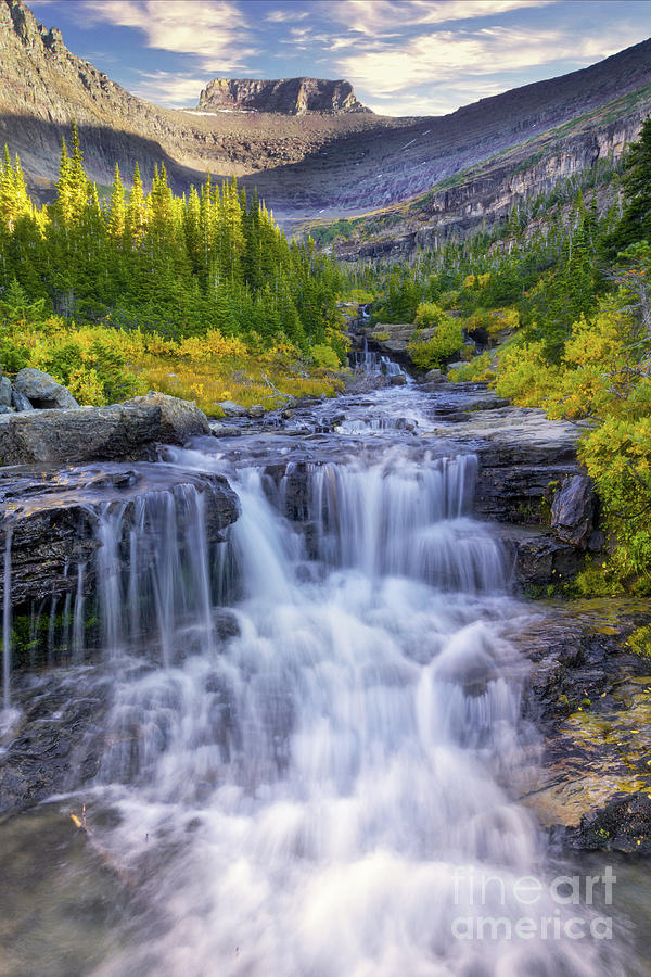Glacier National Park Waterfall 1 Photograph by Jerry Fornarotto