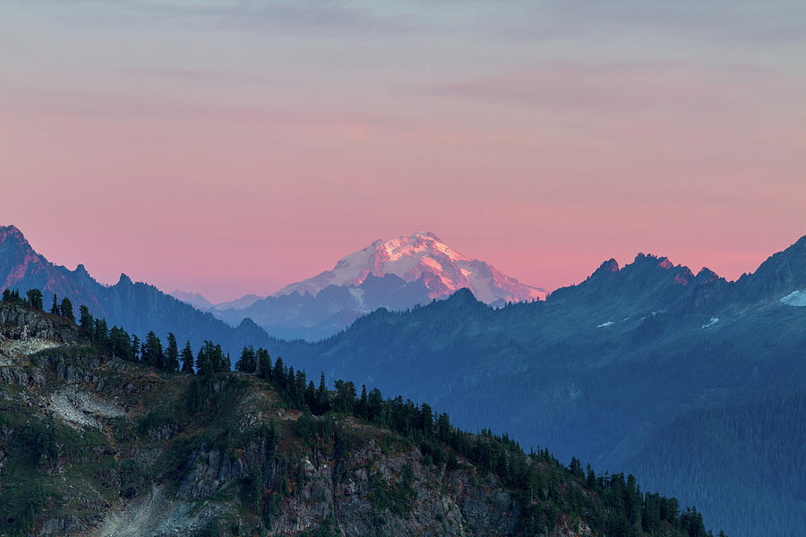 Glacier Peak at Sunset Photograph by Michael Russell