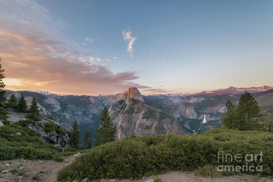 Glacier Point Amphitheater Sunset  Photograph by Michael Ver Sprill