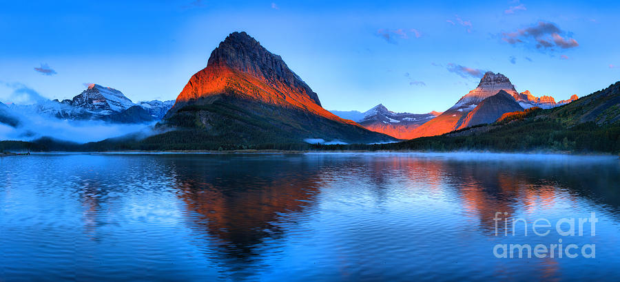 Glacier Sunrise Stripe Photograph by Adam Jewell