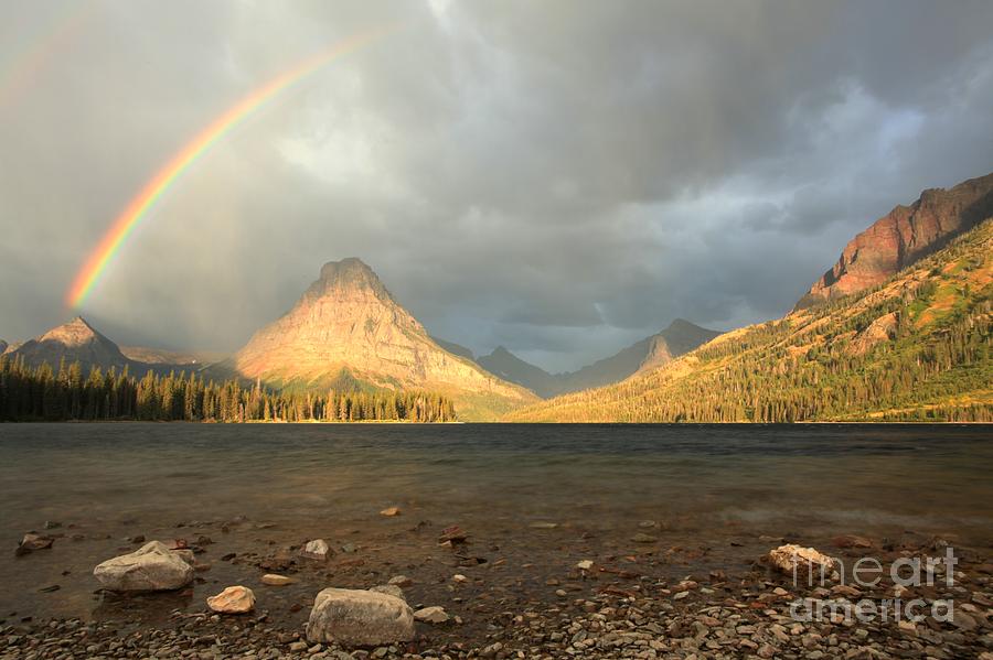Glacier Two Medicine Rainbow Photograph by Adam Jewell
