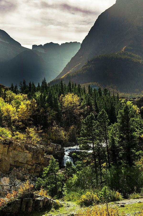 Glacier National Park Photograph - Glacier waterfall by Roy Nierdieck Glacier National Park Photograph - Glacier waterfall by Roy Nierdieck