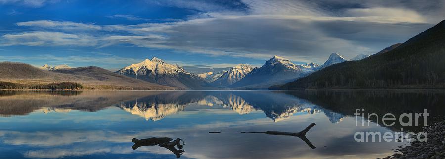 Glacier Winter Morning Reflections Photograph by Adam Jewell