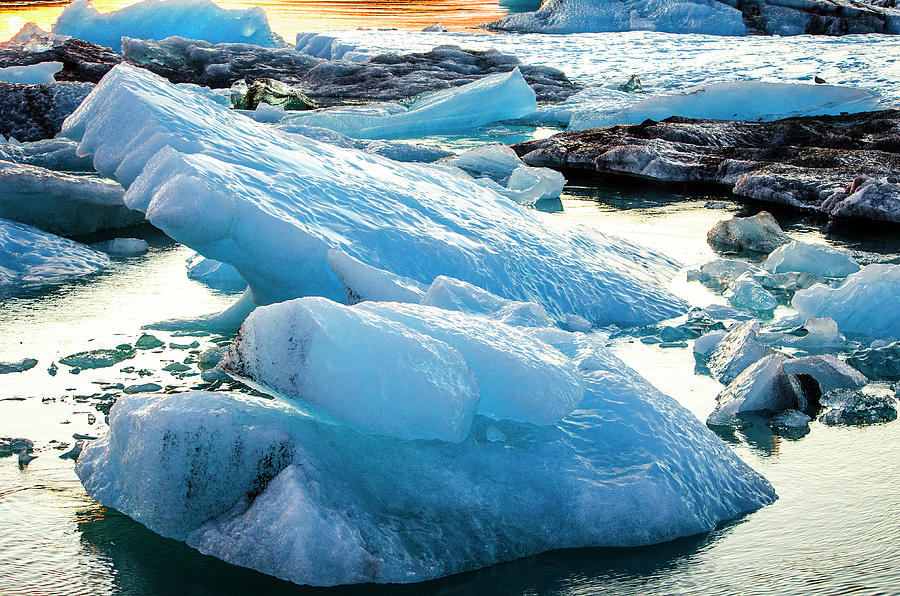 Glaciers at Jokulsarlon Photograph by Deborah Smolinske