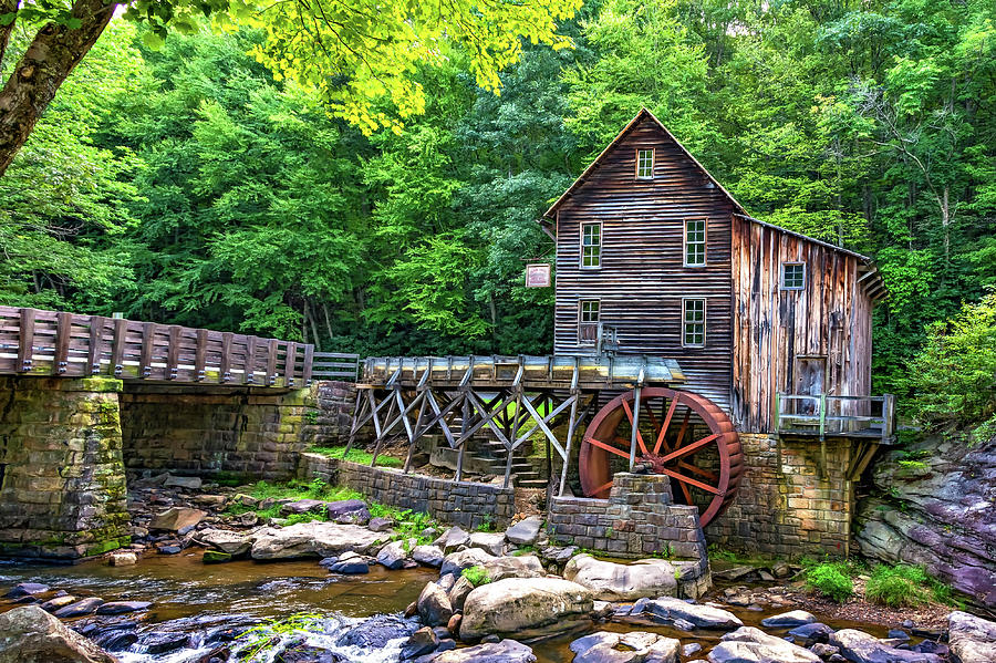 Glade Creek Grist Mill 2 - Paint Photograph by Steve Harrington | Fine ...