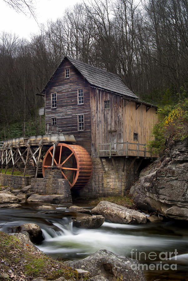 Glade Creek Grist Mill at Babcock State Park  Photograph by Anthony Totah
