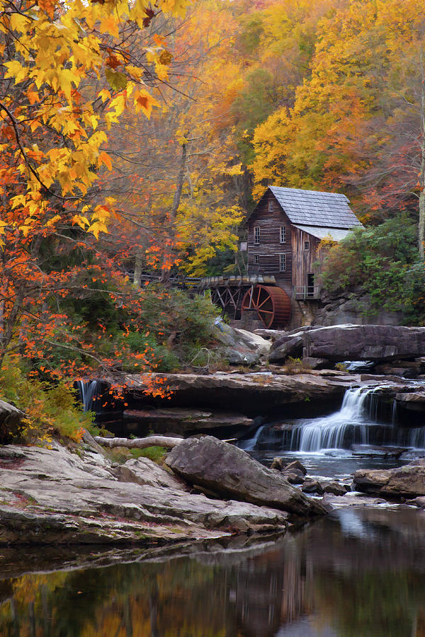 Glade Creek Grist Mill In Autumn II Photograph