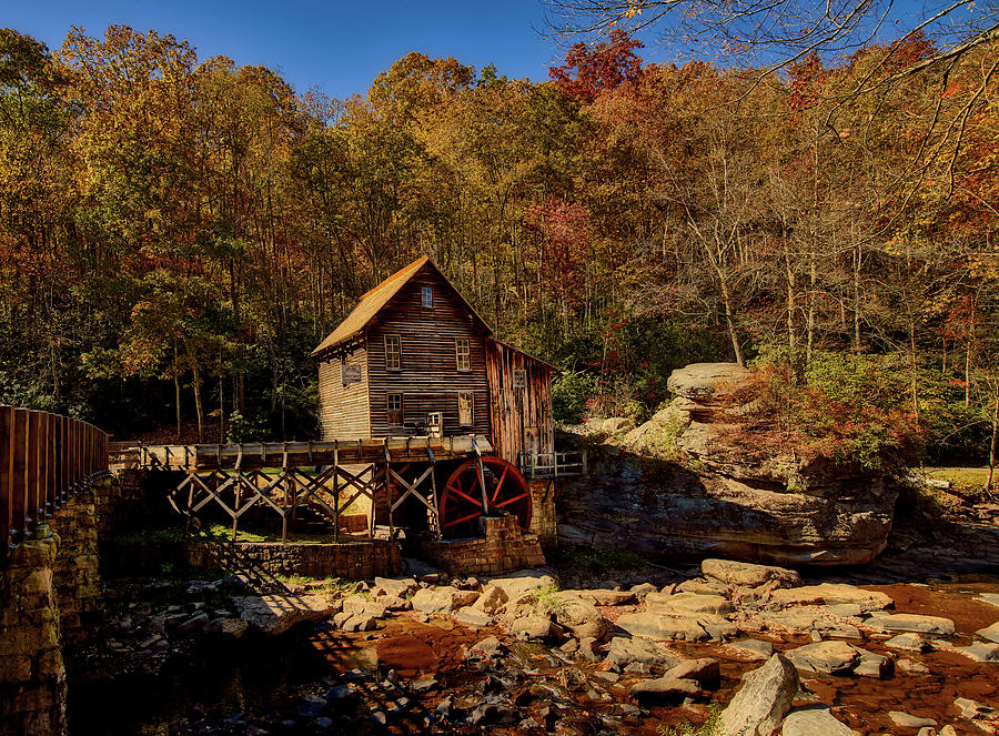 Glade Creek Grist Mill In Autumn Photograph by Mountain Dreams