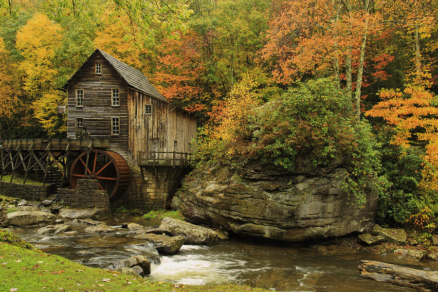 Glade Creek Mill in Fall Photograph by Emil Davidzuk