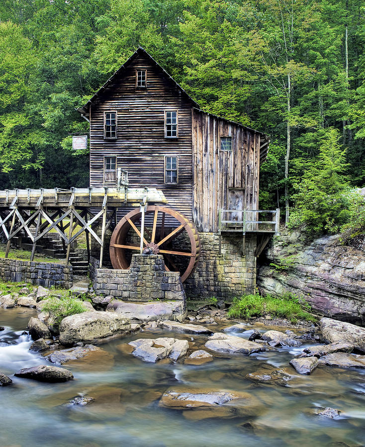 Glade Creek Grist Mill in West Virginia HDR Photograph by Brendan Reals
