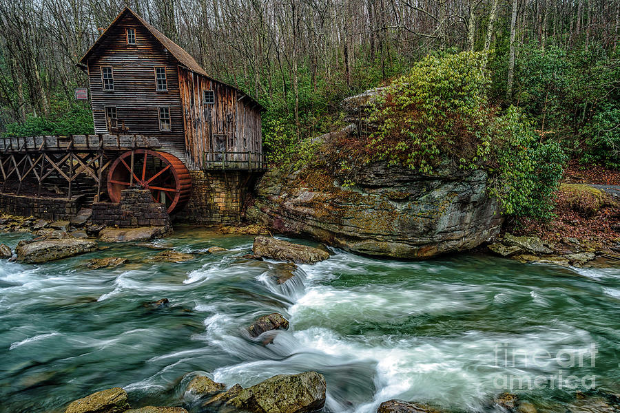 Glade Creek Gristmill in February Photograph by Thomas R Fletcher