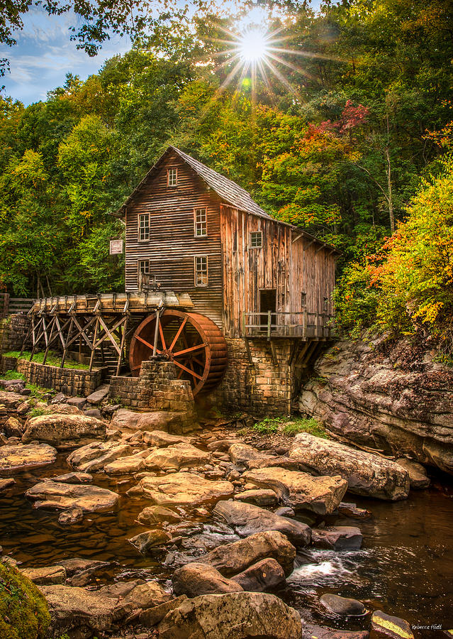 Glade Creek Mill Fall Photograph by Rebecca Hiatt