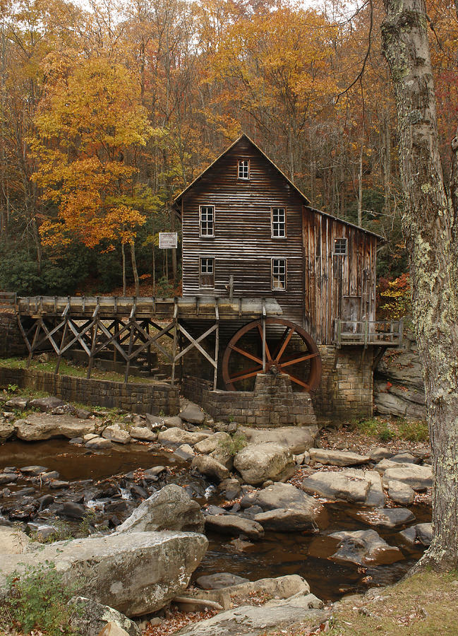 Glade Grist Mill In Autumn Photograph by Ola Allen