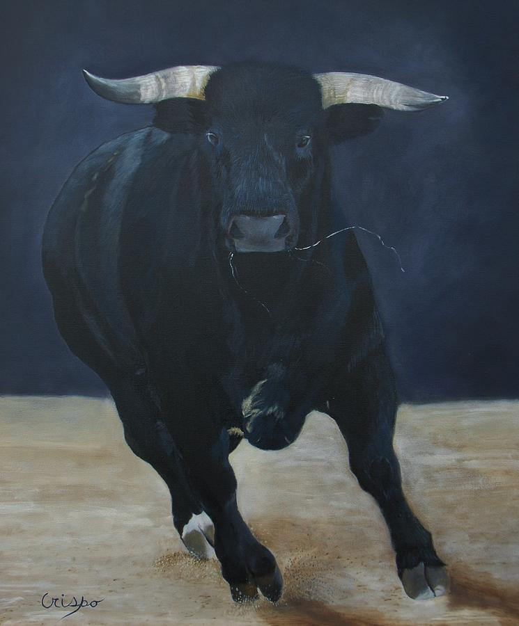 Bull Painting - Gladiator by Jean Yves Crispo