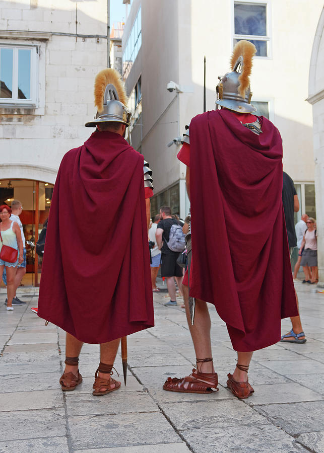 Gladiators at Diocletians Palace Photograph by Sally Weigand