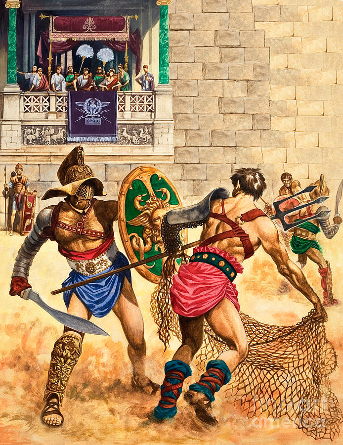 Gladiators Painting by Peter Jackson