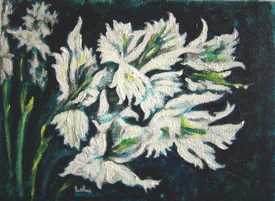 Gladioli Painting - Gladioli by Usha Shantharam Gladioli Painting - Gladioli by Usha Shantharam