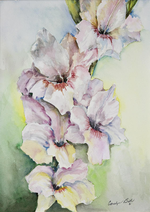 Gladiolus Painting by Carolyn Bell