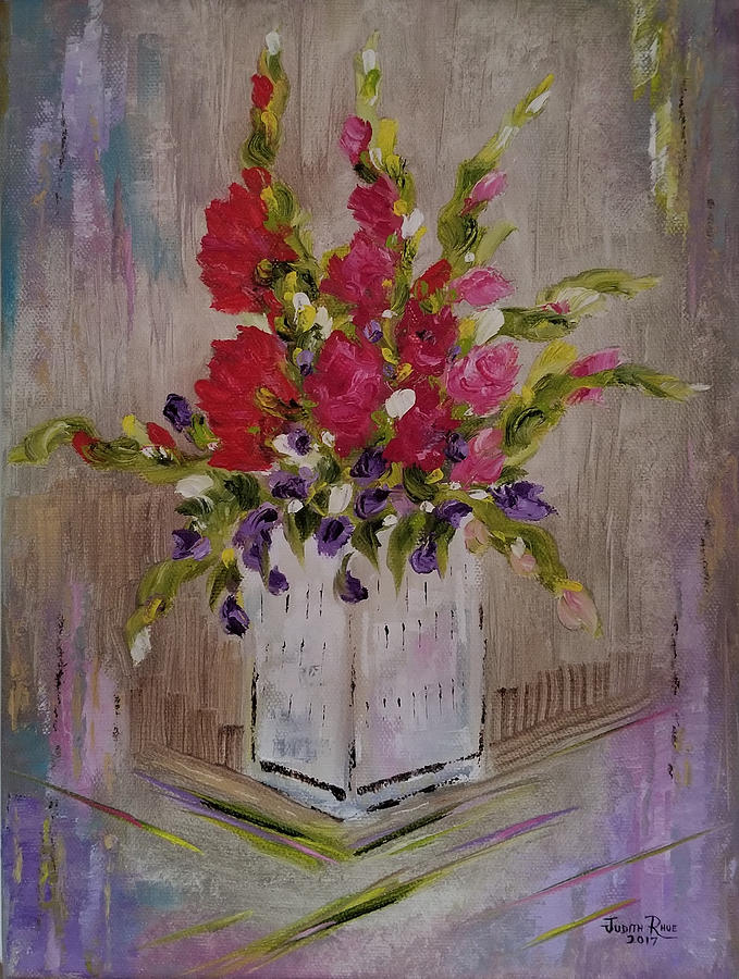 Gladiolus On Point Painting by Judith Rhue