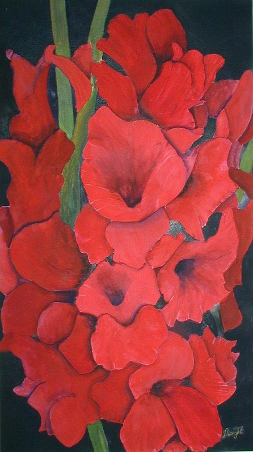 Flower Painting - Glads by Dwight Williams