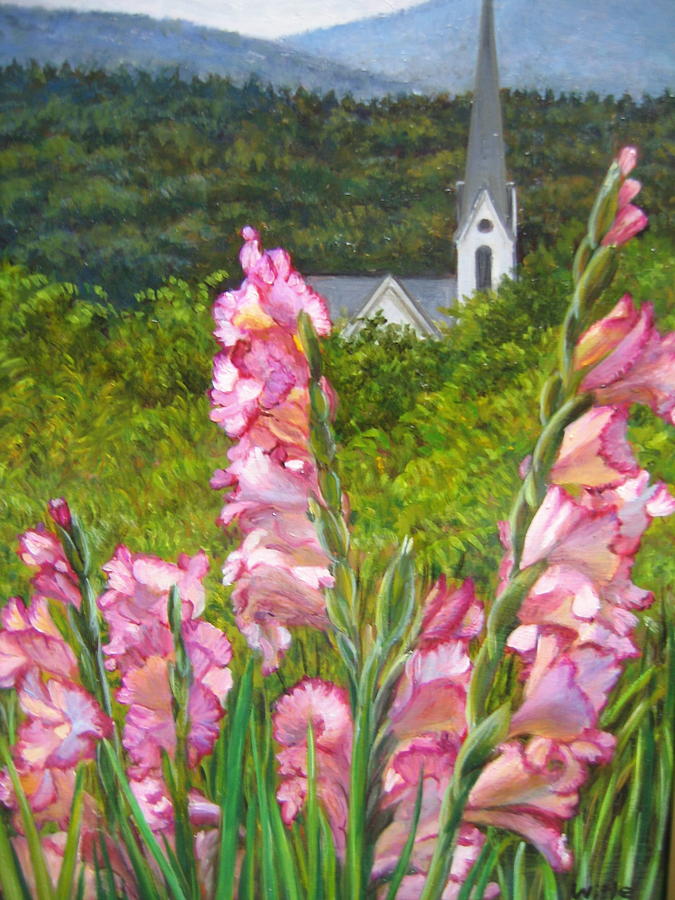 Glads Painting by Marie Witte