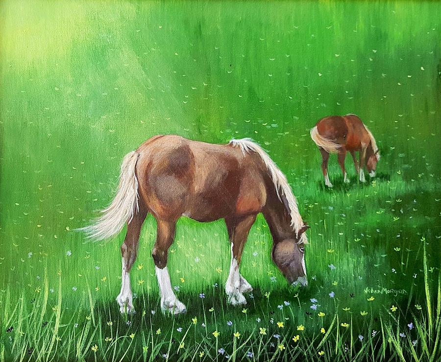 Horse Painting - Gladwin Horses by JoAnn Morgan Smith