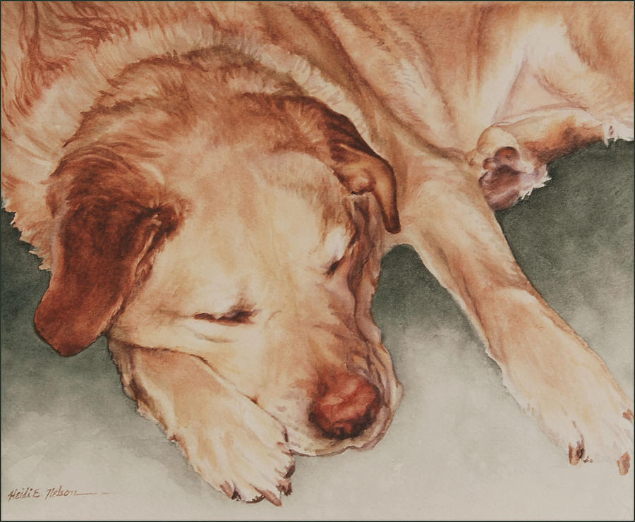 Gladys the Dog Painting by Heidi E Nelson