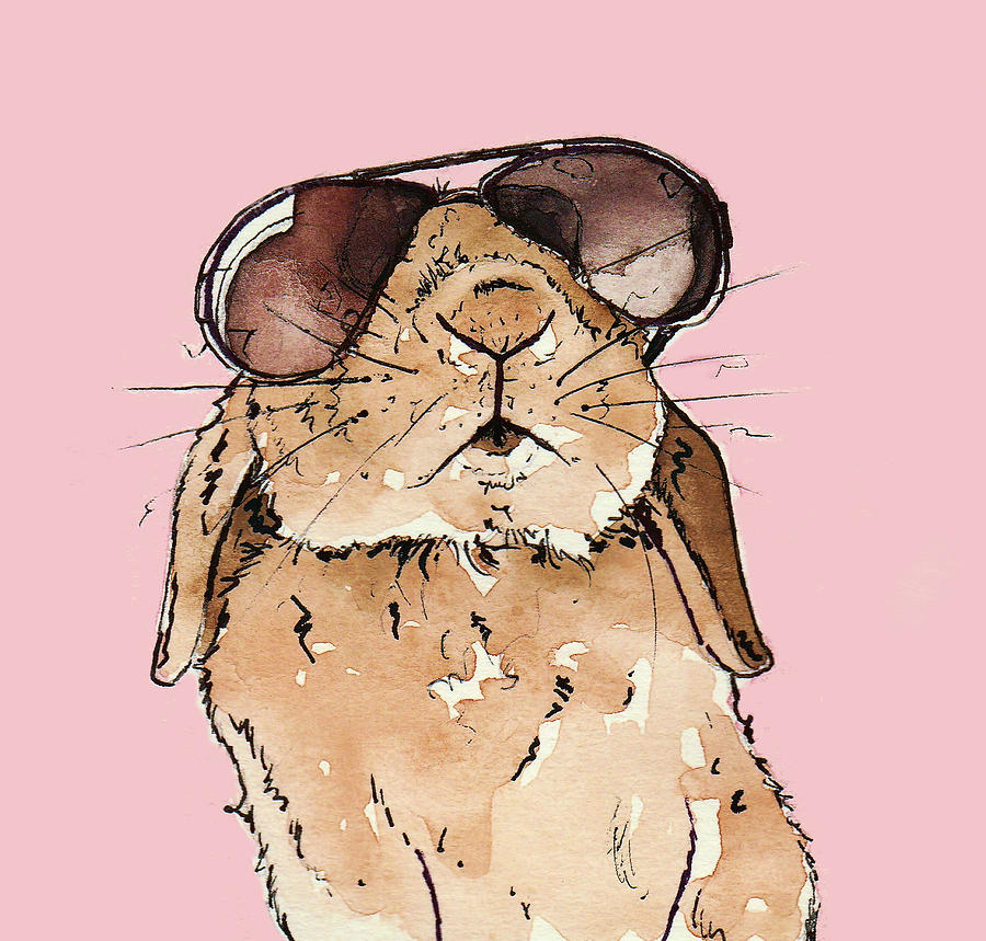 Animal Painting - Glamorous Rabbit by Katrina Davis