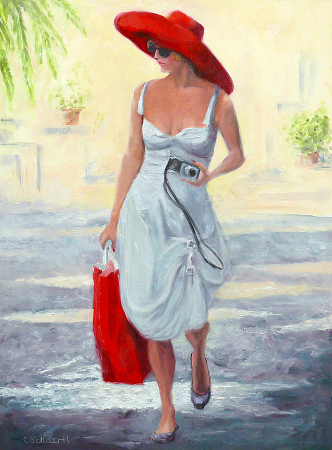 Glamour on a Stroll Painting by Connie Schaertl