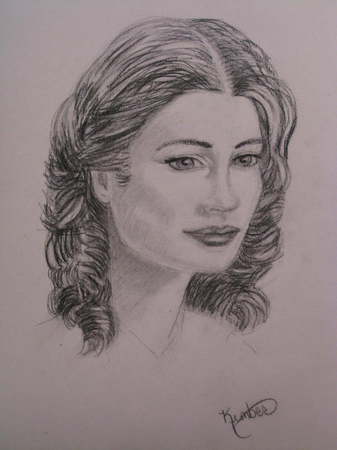 Glamour Shot Drawing by Kimber  Butler
