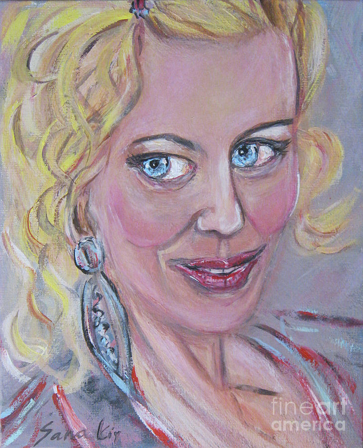 Glamourus Woman Painting by Oksana Semenchenko