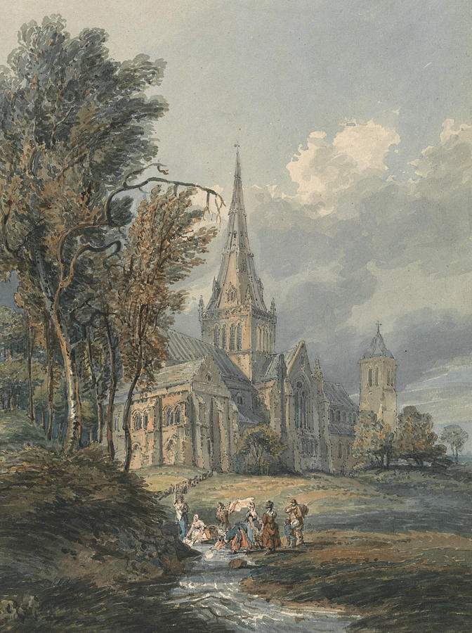 Glasgow Cathedral Painting by Thomas Girtin