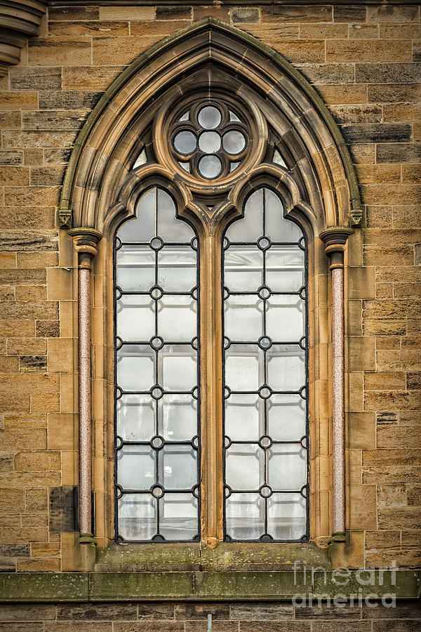 Glasgow Unversity Arch Window Photograph by Antony McAulay