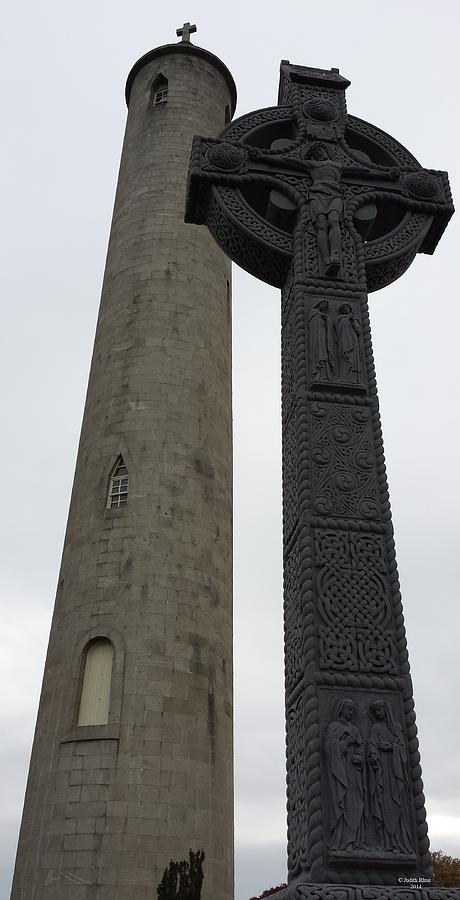Glasnevin Tower and Celtic Cross Photograph by Judith Rhue