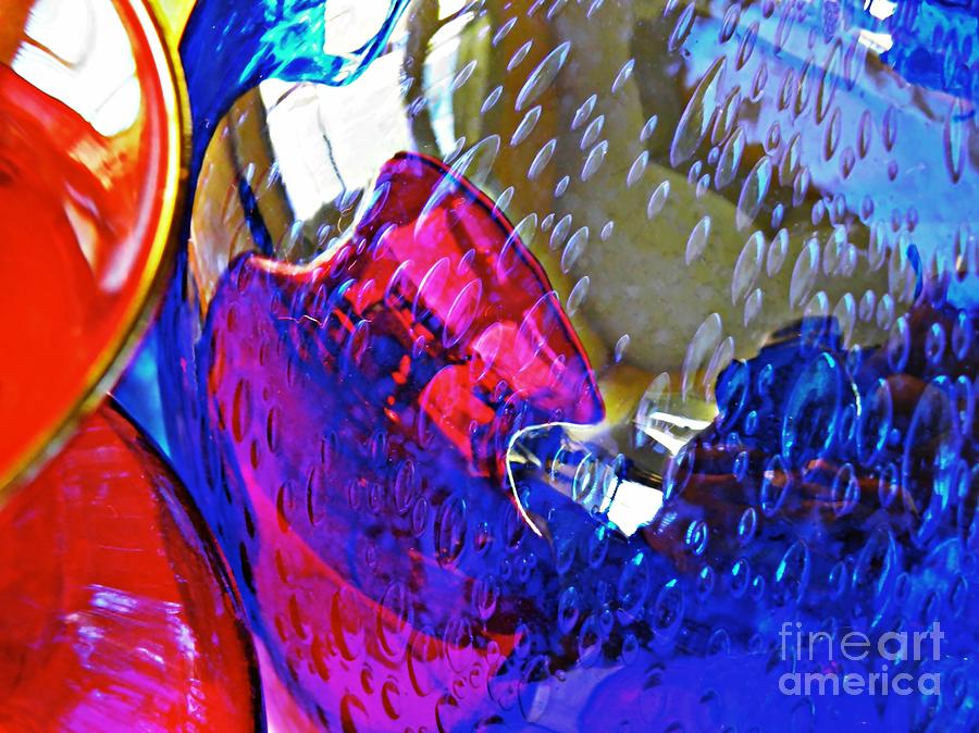 Vase Photograph - Glass Abstract 609 by Sarah Loft