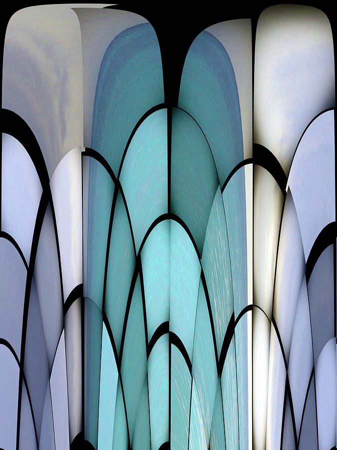Abstract Photograph - Glass Arche Blue by Francine Stuart