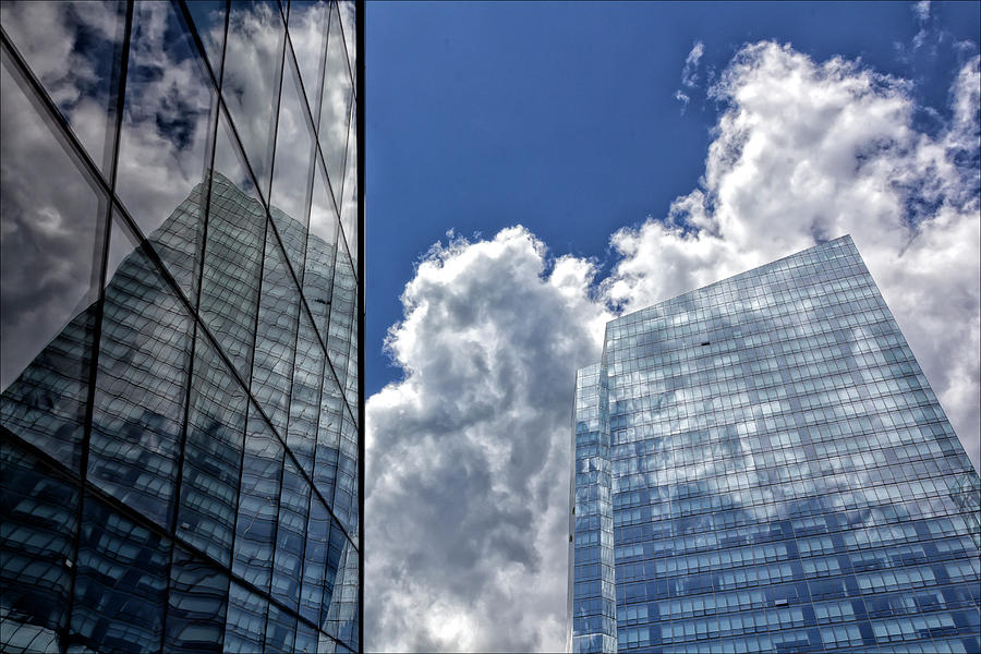 Glass Architecture Sky and Clouds Photograph by Robert Ullmann