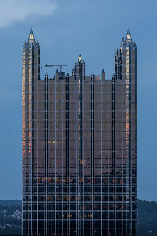 Pittsburgh Photograph - Glass Castle Top of PPG Building Pittsburgh PA by Terry DeLuco