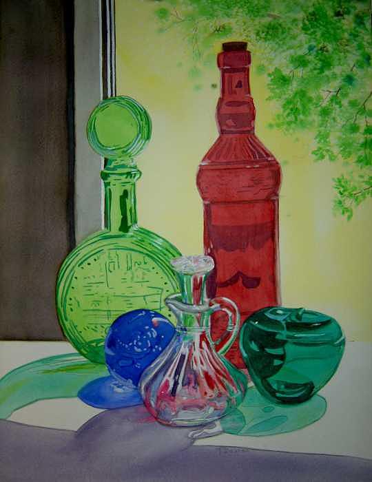 Glass Collection Painting by Teresa Boston
