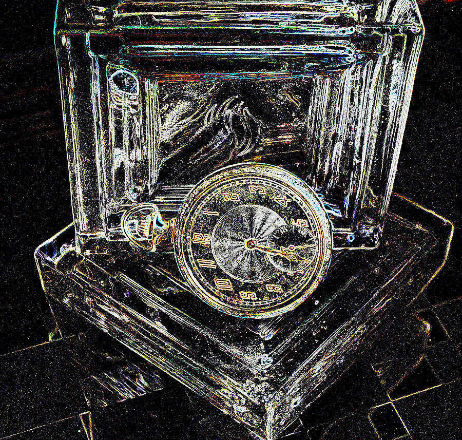 Glass Cub Will Clock Photograph by Gerald Kloss