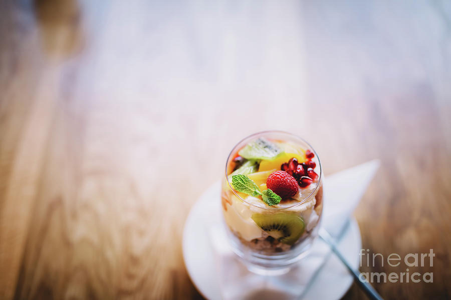 Glass filled with sweet fit dessert Photograph by Michal Bednarek