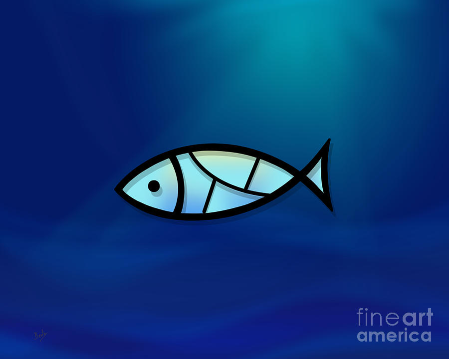 Fish Digital Art - Glass Fish by Peter Awax