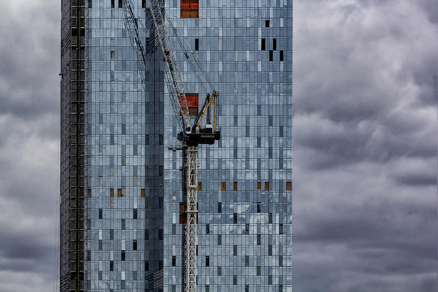 Glass High Rise Construction  Photograph by Robert Ullmann